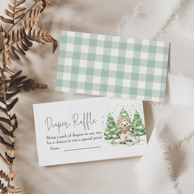 Carte D'accompagnement Ski Dans Le Baby shower De La Parenthood Déchets R (Créateur téléchargé)