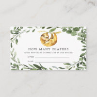 Sloth Baby shower Devine Combien De Diapeurs
