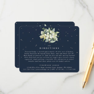 Carte D'accompagnement Snowberry+Eucalyptus Bouquet Directions de la mari
