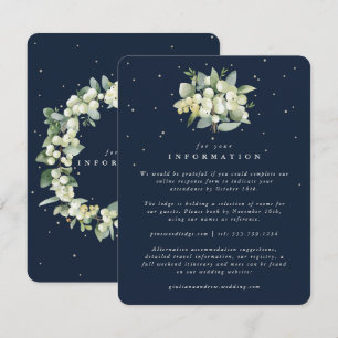Carte D'accompagnement Snowberry+Eucalyptus Bouquet Info Mariage