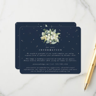 Carte D'accompagnement Snowberry+Eucalyptus Bouquet Info Mariage