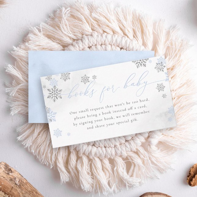 Carte D'accompagnement Snowflakes Books Boy Baby shower Books For Baby (Créateur téléchargé)