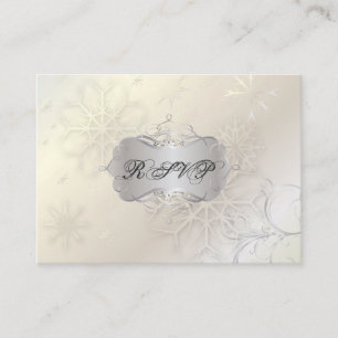 Carte D'accompagnement Snowflakes sur Ice RSVP, Chubby Bizcards