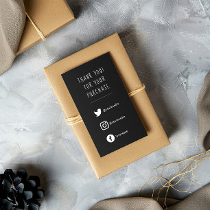 Carte D'accompagnement Social Links, blanc sur noir insérer carte.