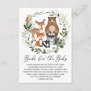 Carte D'accompagnement Soft Greenery Woodland Animals Livres pour bébé