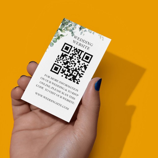 Carte D'accompagnement Soirée de mariage simple Eucalyptus Green (Simple Eucalyptus Greenery Wedding Party Supplies)