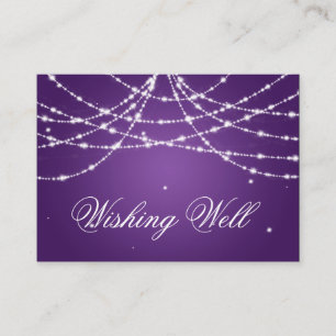Carte D'accompagnement Souhait du pourpre bien de scintillement de