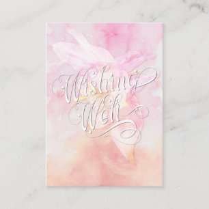 CARTE D'ACCOMPAGNEMENT SOUHAITER BIEN ROSE COLUMBINE EAU COULEUR SPLASH