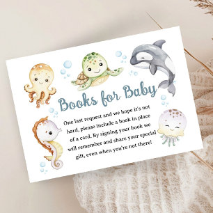 Carte D'accompagnement Sous l'océan livres pour bébé pour la baby shower