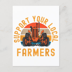 Carte D'accompagnement Soutenez Vos Agriculteurs Locaux, Agricole Et Ranc