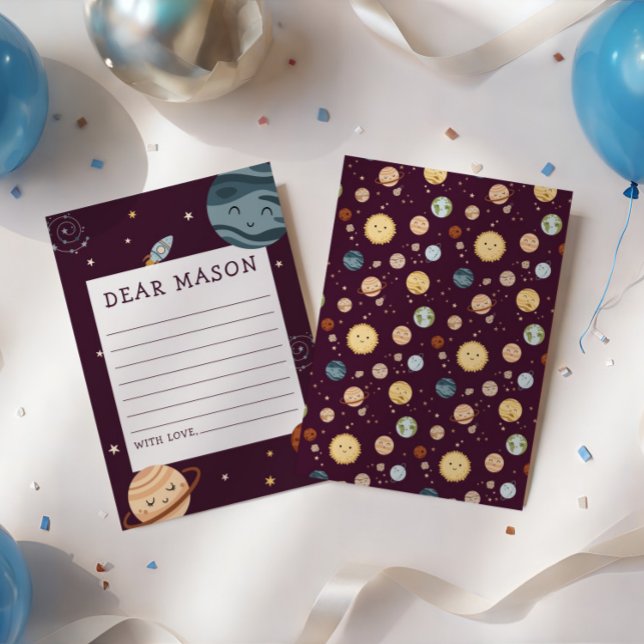 Carte D'accompagnement Space Adventure Playful Kids Birthday Time Capsule (Créateur téléchargé)