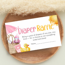 Carte D'accompagnement Splish Splash Summer Baby Shower Diaper Raffle
