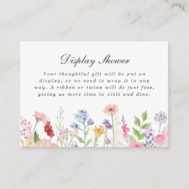 Carte D'accompagnement Spring Floral Border Display Shower