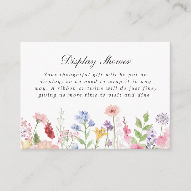 Carte D'accompagnement Spring Floral Border Display Shower (Devant)