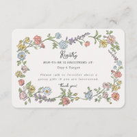Spring Garden Party Floral Baby Registry Insertion