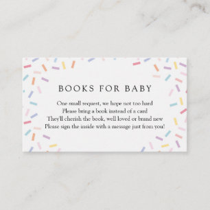Carte D'accompagnement Sprinkings Livres for Baby Request