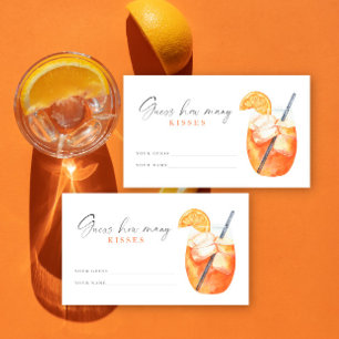Carte D'accompagnement Spritz Baby Shower Devinez combien de baisers