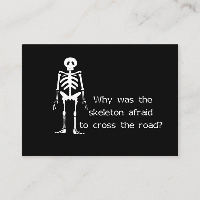 Carte D'accompagnement Squelette effrayé (Devant)