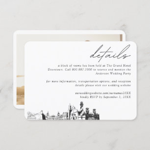 Carte D'accompagnement St Augustine Mariage Hotel Détails du bloc de cham