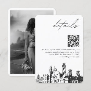Carte D'accompagnement St Augustine Mariage Moderne Détails QR Code