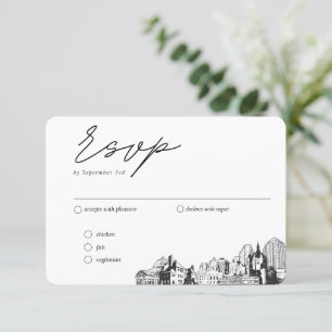 Carte D'accompagnement St. Paul Mariage traditionnel RSVP Option de repas
