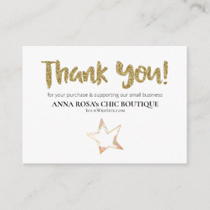Carte D'accompagnement *~* STAR Rose - Logo MERCI QR AP8 Review