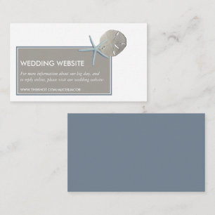Carte D'accompagnement Starfish and Sand Dollar - Site de mariage de plag