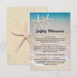 Carte D'accompagnement Starfish Beach Mariage Mesures de sécurité