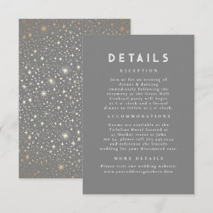 Carte D'accompagnement Starry Night Celestin Grey Détails du Mariage