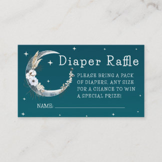 Carte D'accompagnement Starry Night Navy Boho Pampas Grass Diaper Raffin