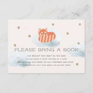 Carte D'accompagnement Stars & Clouds Red Panda S'il vous plaît apporter