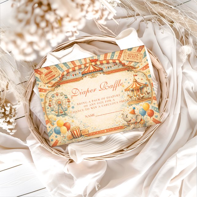 Carte D'accompagnement Storybook Circus Diapper Raffle (Créateur téléchargé)