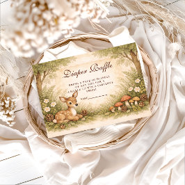 Carte D'accompagnement Storybook Deer Baby Diapper Raffle