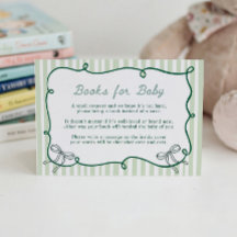 Storybook Green Books for Baby Cards 
