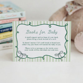 Carte D'accompagnement Storybook Green Books for Baby Cards