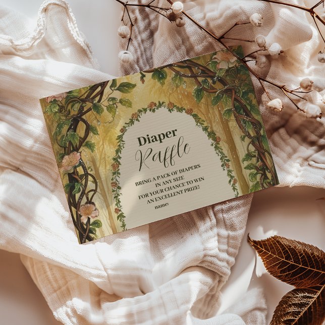 Carte D'accompagnement Storybook Woodland Forest Raffer Diapper (Créateur téléchargé)