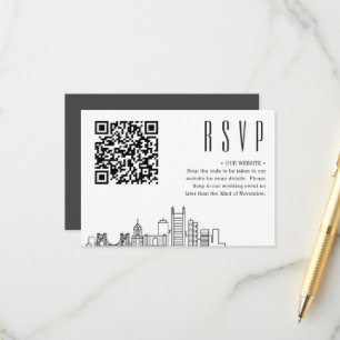 Carte D'accompagnement Style Mariage déco de Pittsburg RSVP d'événement