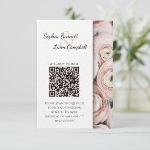 Carte D'accompagnement Style moderne Blush rose élégant