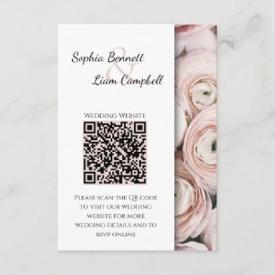 Carte D'accompagnement Style moderne Blush rose élégant
