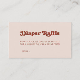 Carte D'accompagnement Stylish Peach Baby shower rose tombole de couche