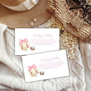 Carte D'accompagnement Sucette Rose Baseball Sport Livres Pour Baby Showe