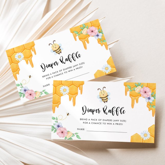 Carte D'accompagnement Sucré comme peut Bee Diaper Raffle (Créateur téléchargé)