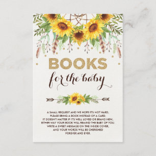 Carte D'accompagnement Sunflower Dreamcatcher Livres rustiques pour bébé