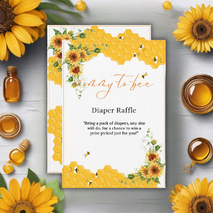 Carte D'accompagnement Sunflower Honeycomb Baby shower de la mère à l'abe