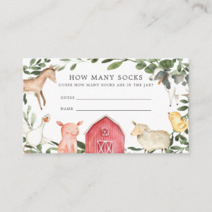 Carte D'accompagnement Sur Le Baby shower Agricole Devine Combien De Chau