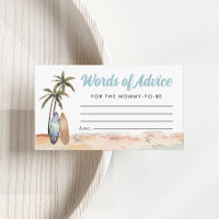 Surf Plage Panneaux Mots Conseil Baby shower