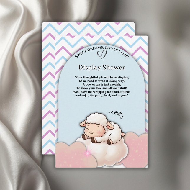 Carte D'accompagnement Sweet Dreams Little Lamb Cute Kawaii Baby shower (Créateur téléchargé)