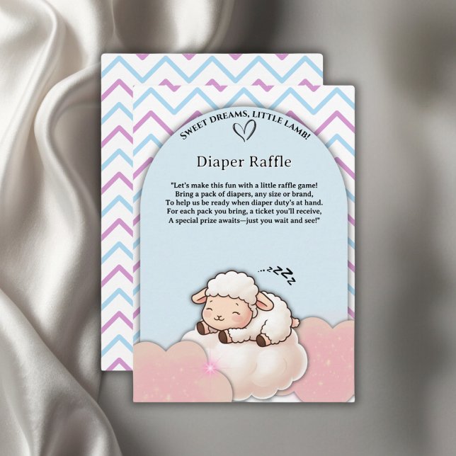 Carte D'accompagnement Sweet Dreams Little Lamb Cute Kawaii Baby shower (Créateur téléchargé)