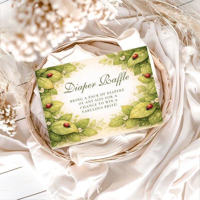 Carte D'accompagnement Sweet Ladybug Spring Diapper Raffle (Créateur téléchargé)