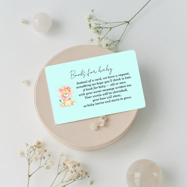 Carte D'accompagnement Sweet Lion Baby Shower Enclosure Card (Créateur téléchargé)